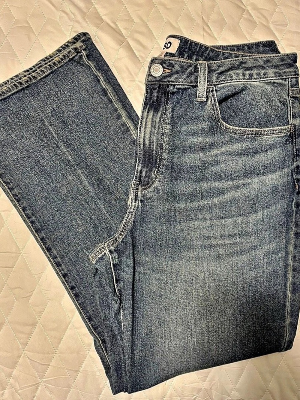 SO High Rise 90s Bootcut Jeans in Blue Waist 33W